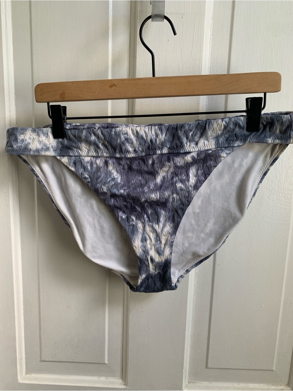 Athleta Tie-Dye Navy and White Bikini Set Top 40 DD Bottoms XL - Picture 8 of 11